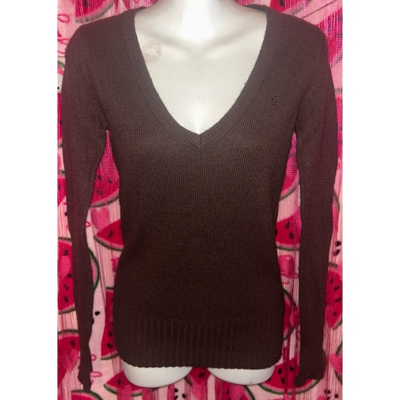 🤎 Old Navy Lambs Wool Blend V-Neck Sweater - Picture 1 of 5